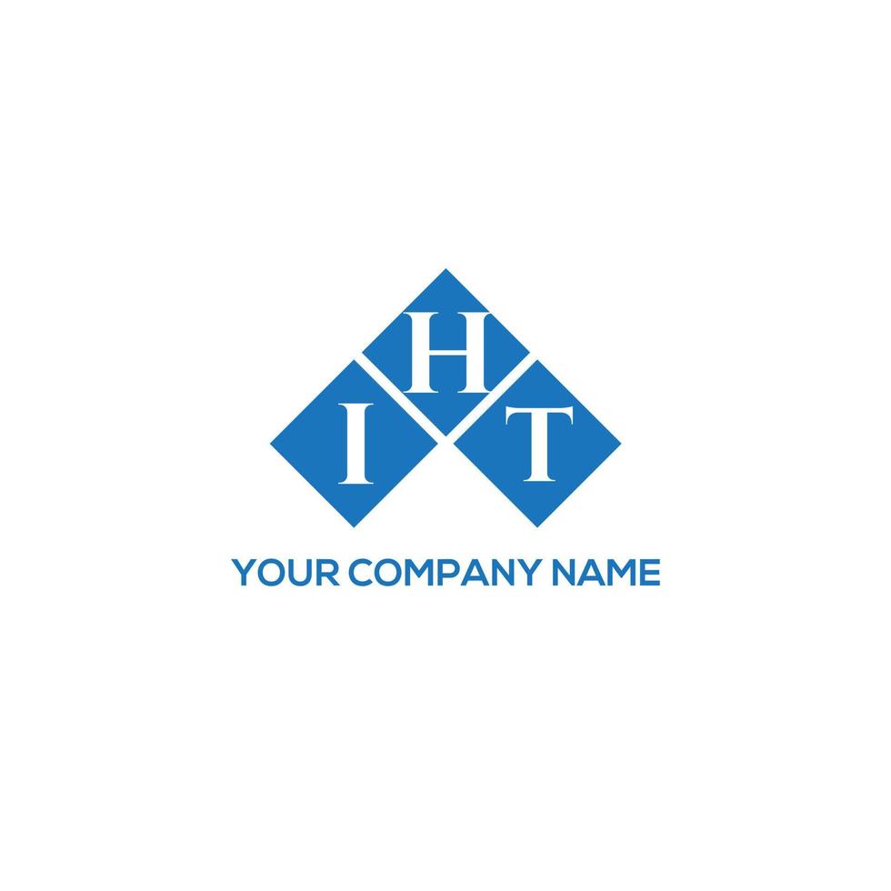 IHT letter logo design on WHITE background. IHT creative initials letter logo concept. IHT letter design. vector