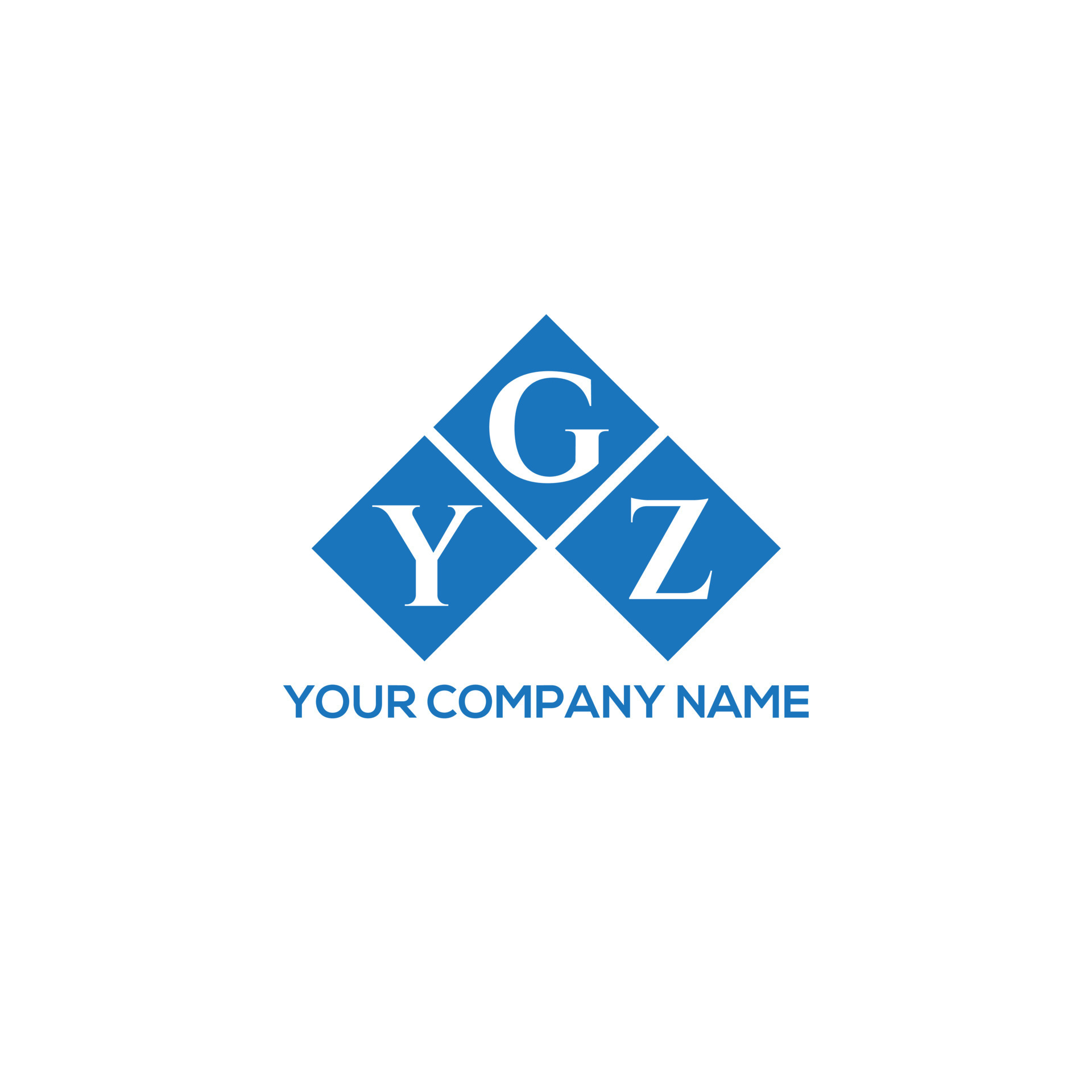 YGZ letter logo design on WHITE background. YGZ creative initials