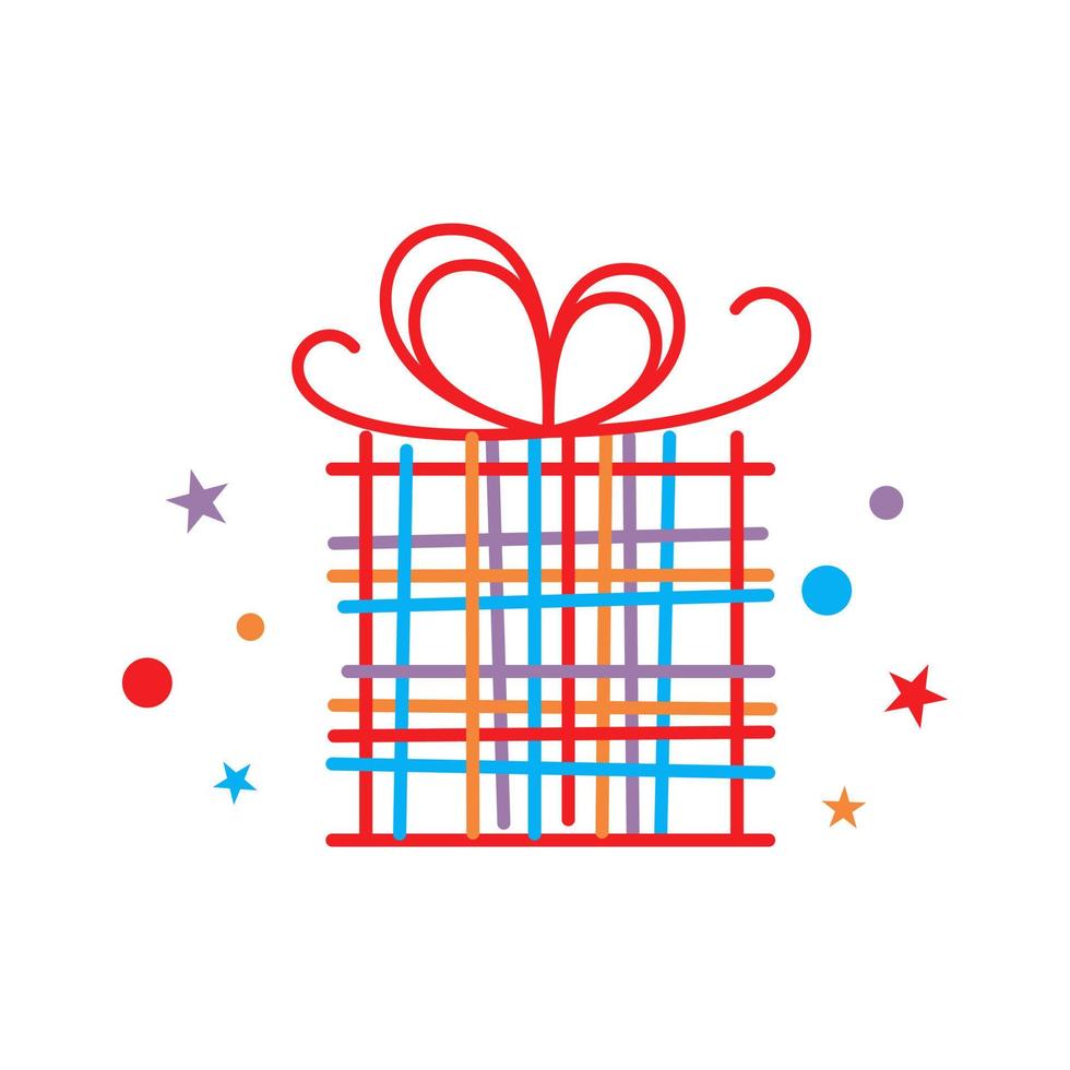 Simple Gift Logo vector
