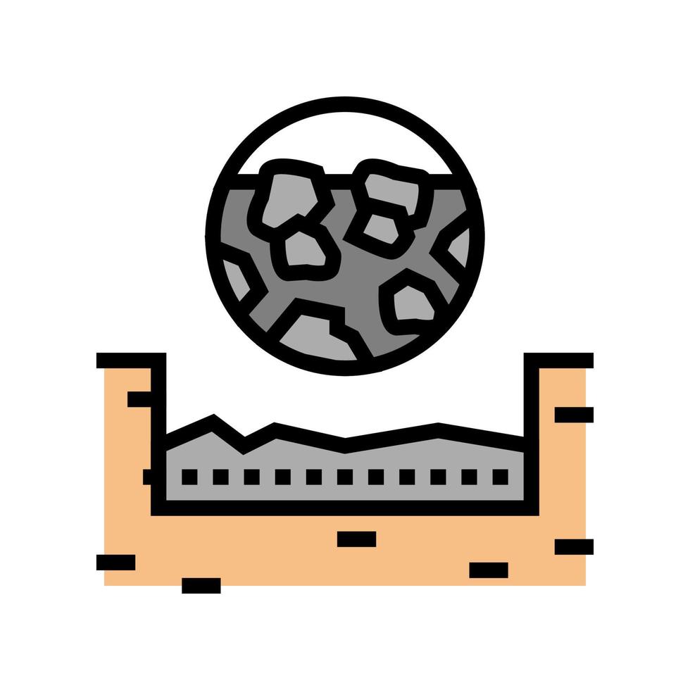 gravel stone road layer color icon vector illustration