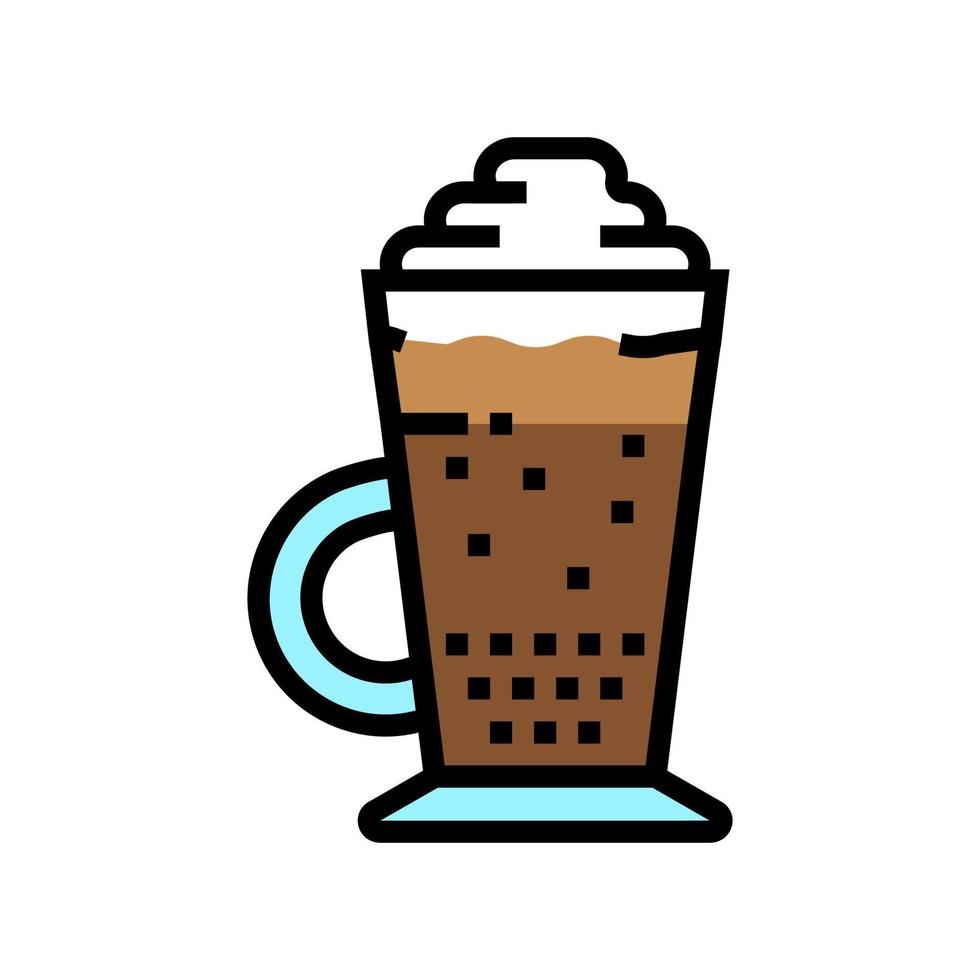 glace coffee color icon vector illustration