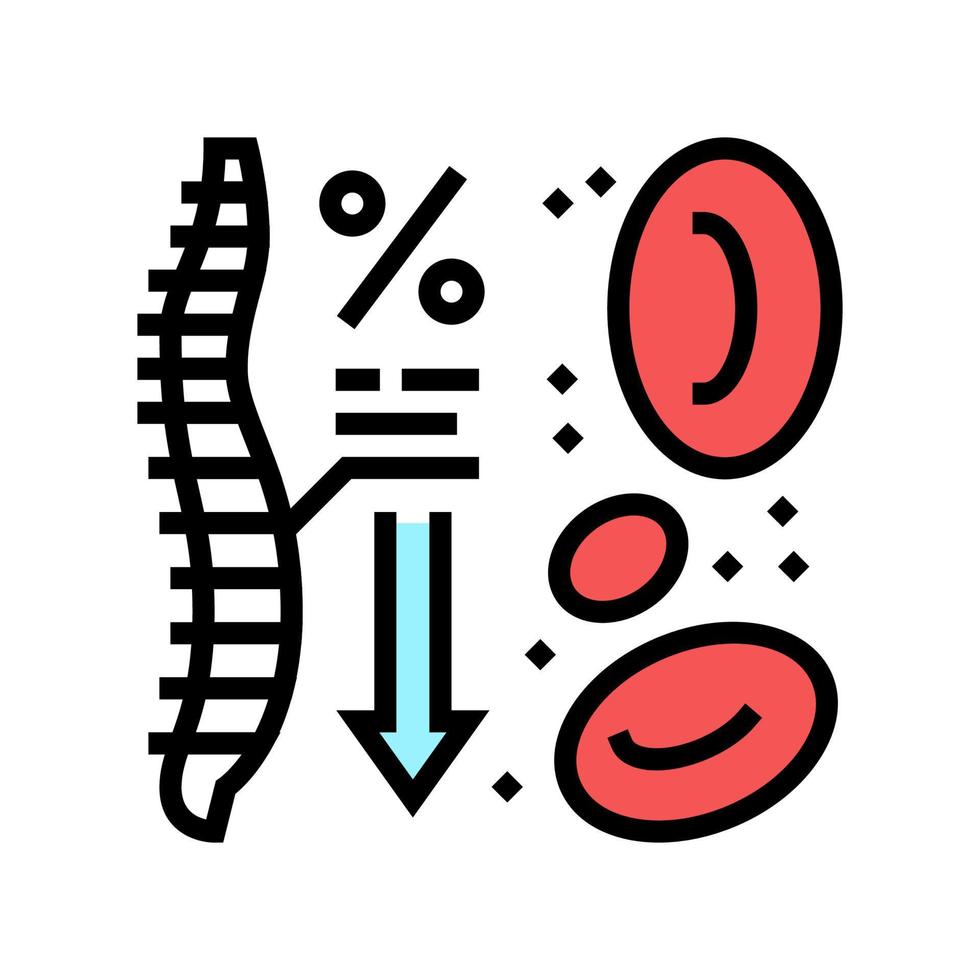 aplastic anemia disease color icon vector illustration