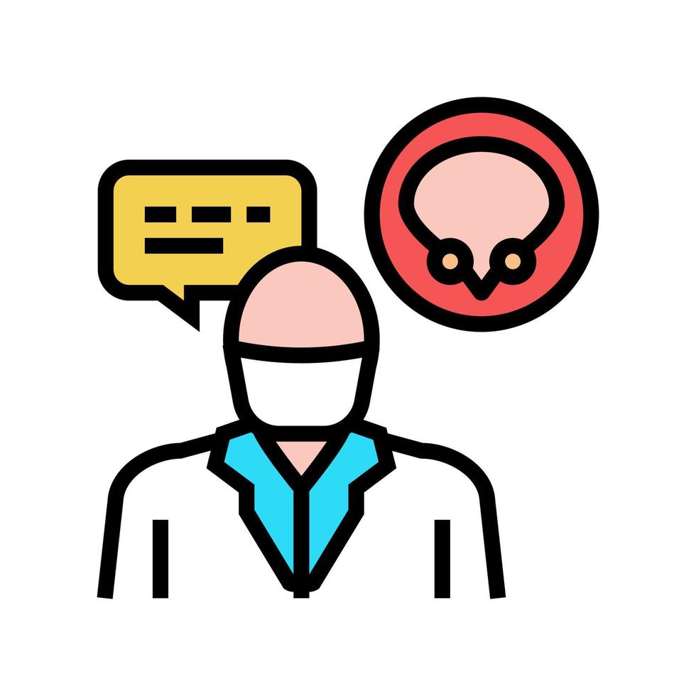 urologist doctor consultation color icon vector illustration