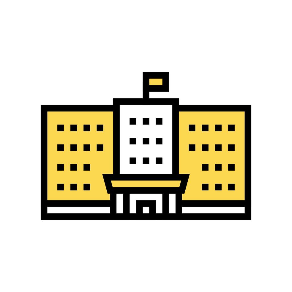 government building color icon vector illustration