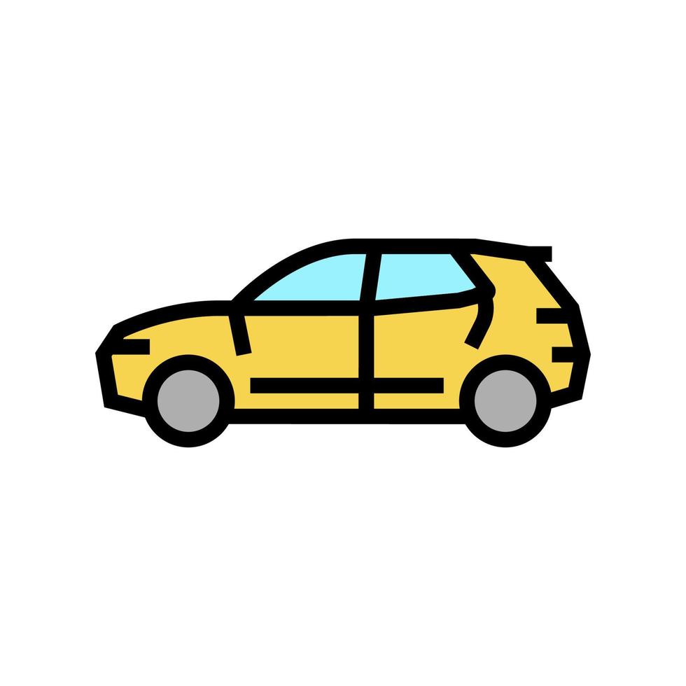 ilustración de vector de icono de color de coche suv