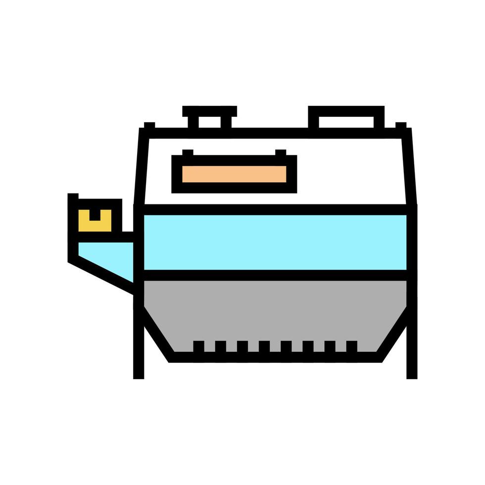 wheat grain cleaning machine color icon vector illustration