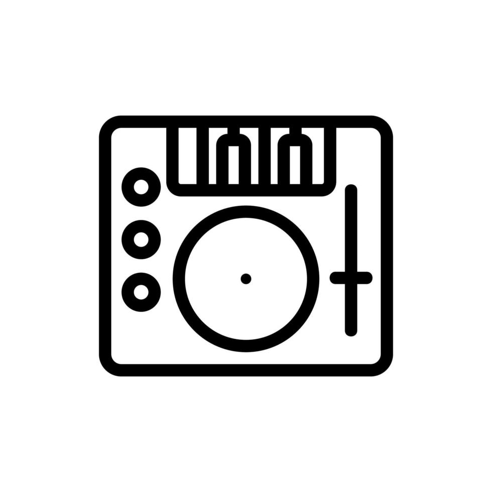 vector de icono de mezclador de dj. ilustración de símbolo de contorno aislado