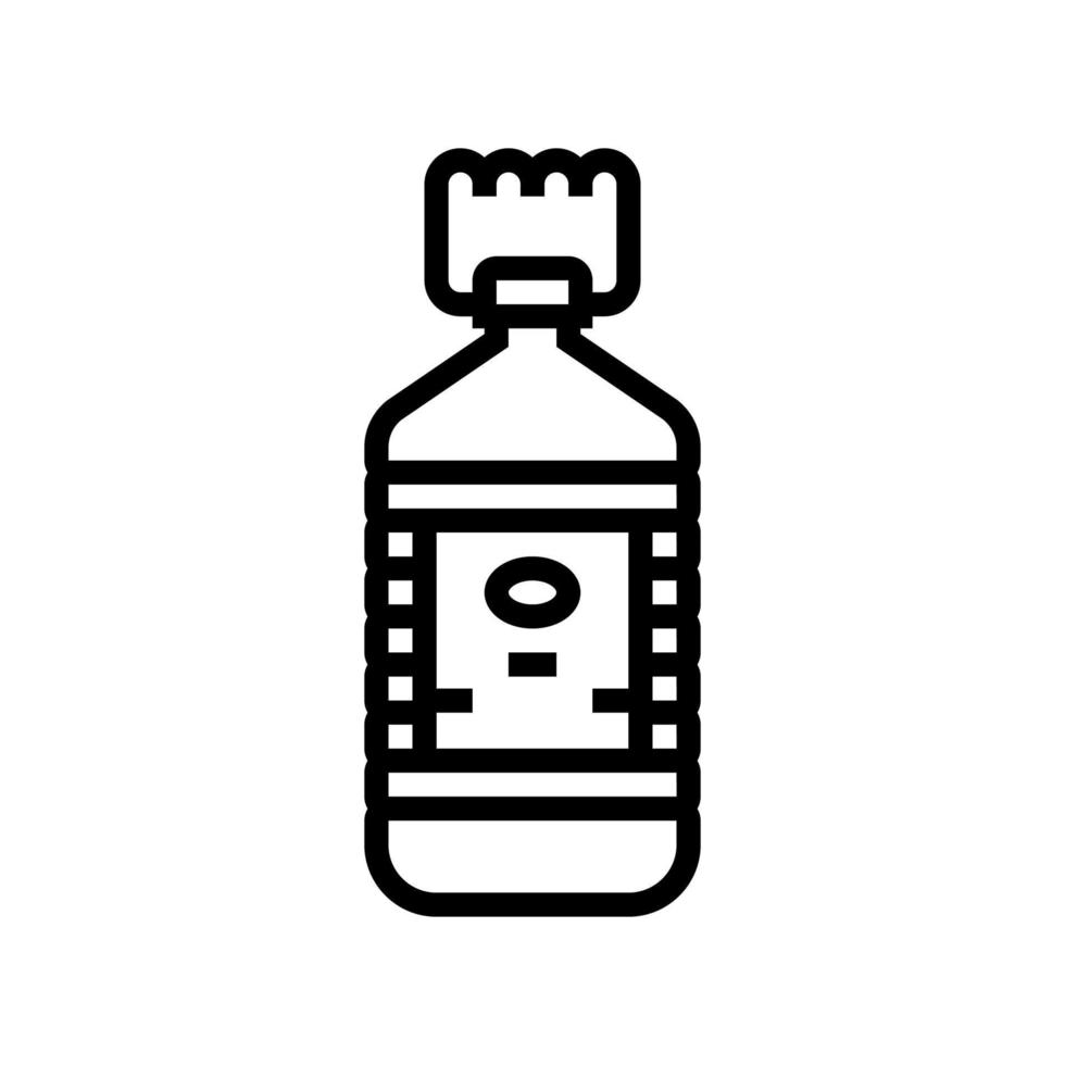 botella de agua línea icono vector ilustración