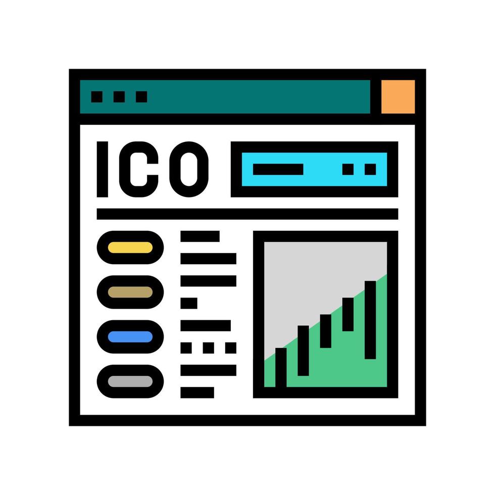 ilustración de vector de icono de color de mercado ico