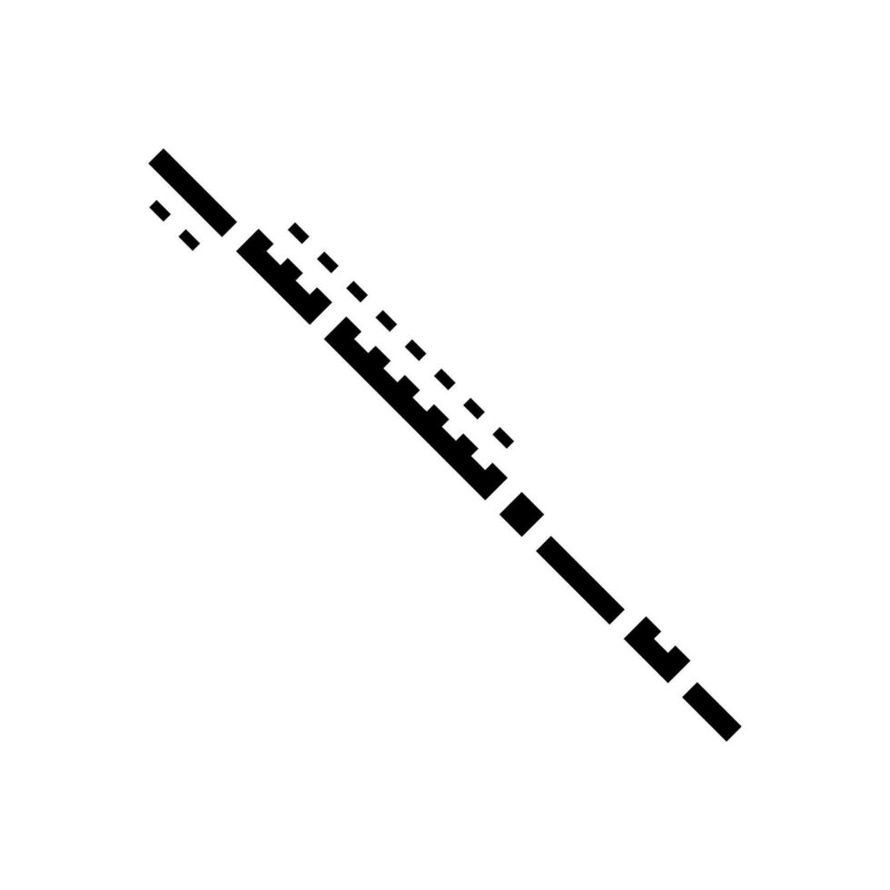flute music playing instrument glyph icon vector illustration