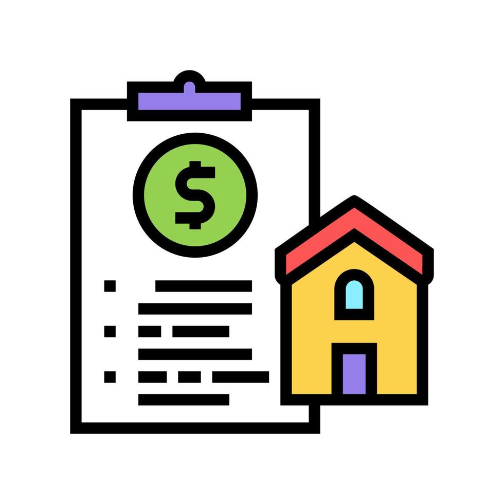 house buy contract color icon vector illustration