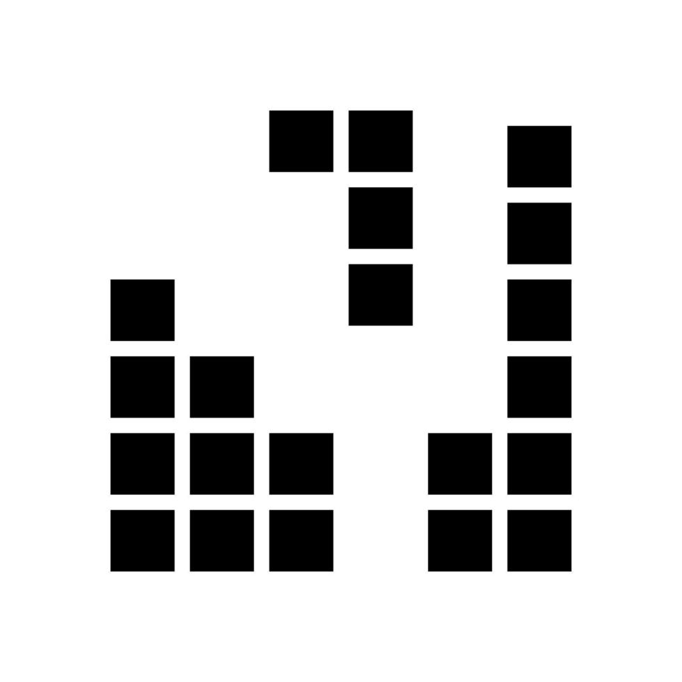 puzzle game glyph icon vector illustration