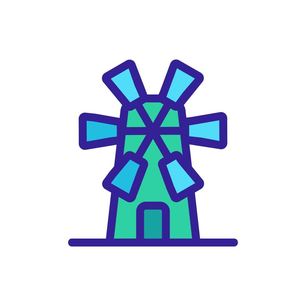 windmill icon vector. Isolated contour symbol illustration vector