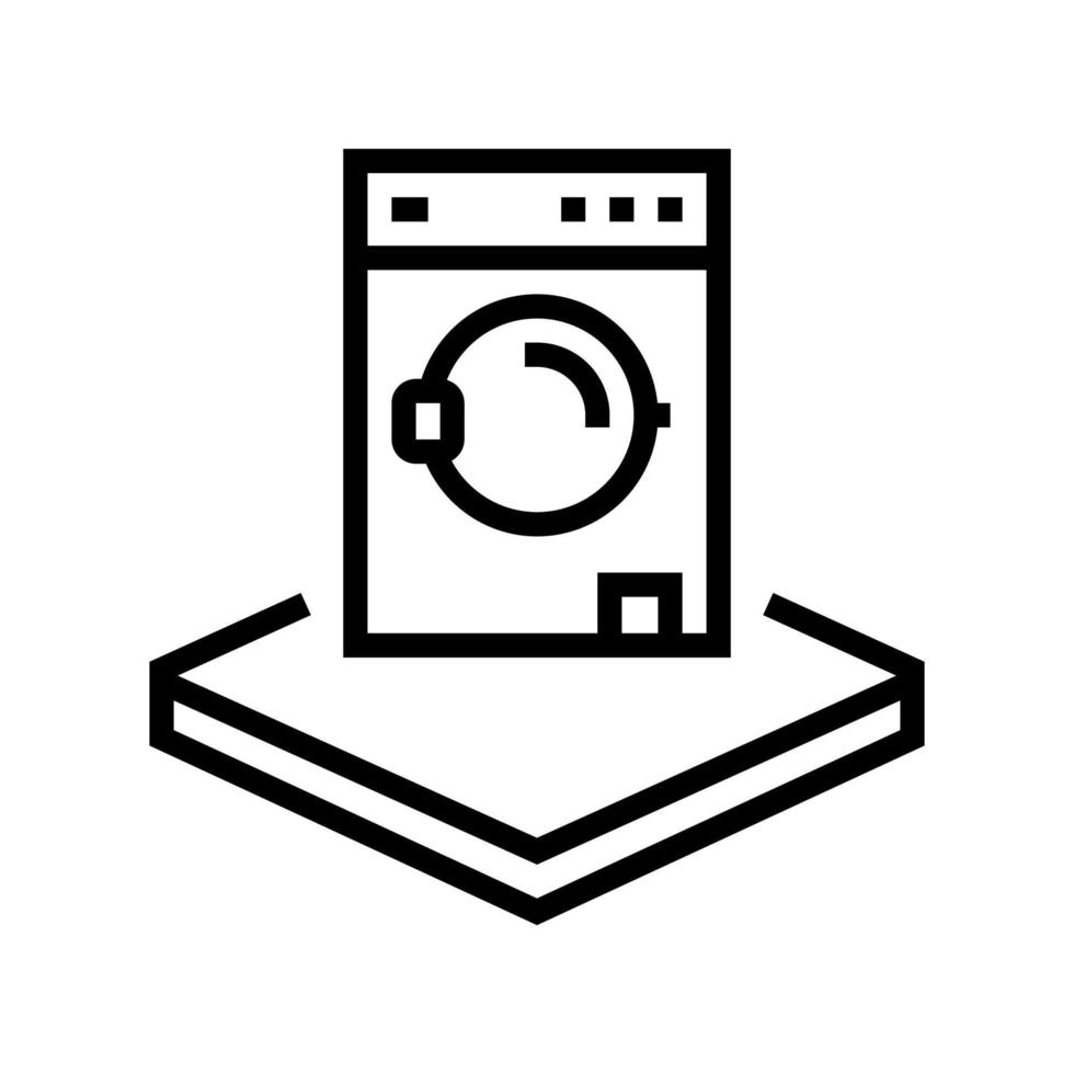 washing machine line icon vector illustration