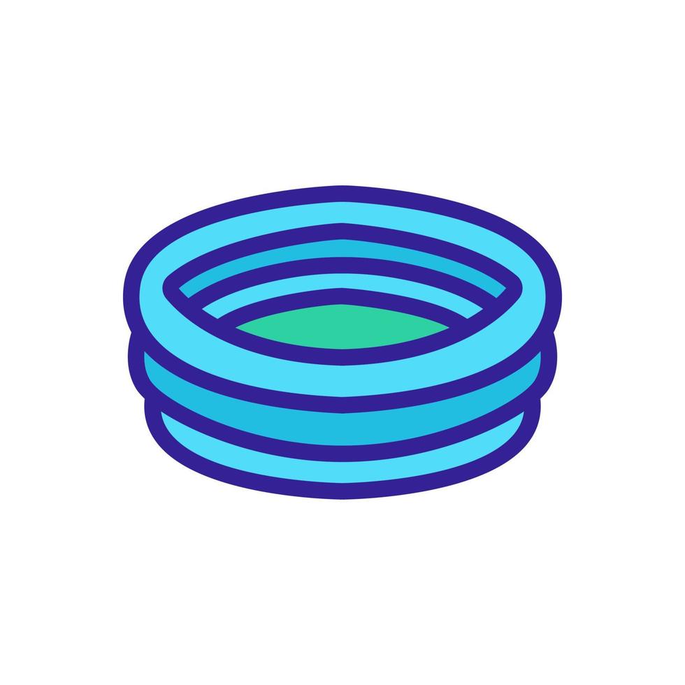 inflatable pool icon vector outline illustration