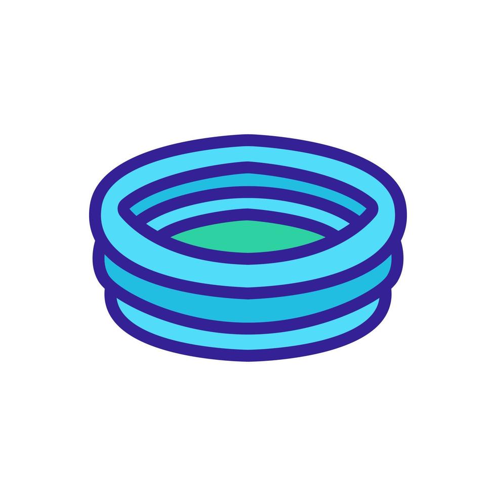 ilustración de contorno de vector de icono de piscina inflable