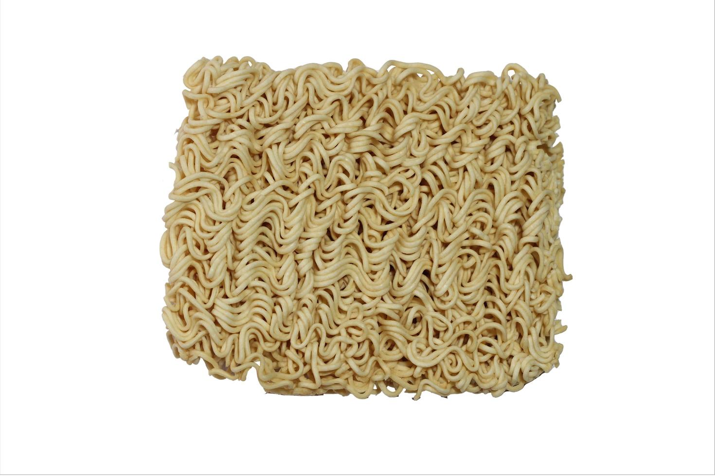 Instant noodles isolated on white background photo