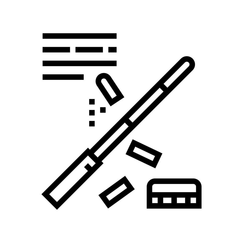 teacher pointer line icon vector illustration