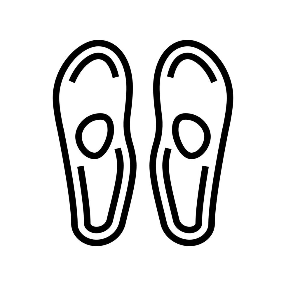 plantillas para tratamiento pies planos línea icono vector ilustración