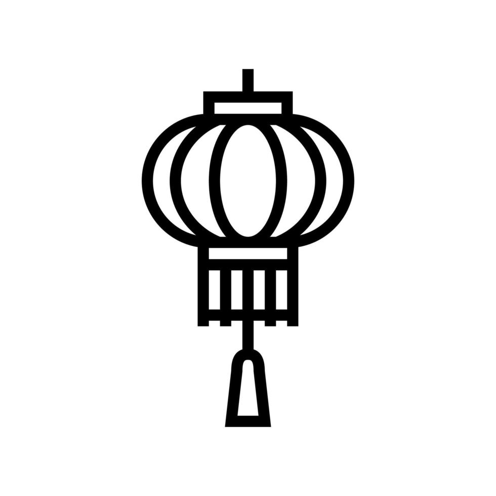 lantern accessory line icon vector illustration