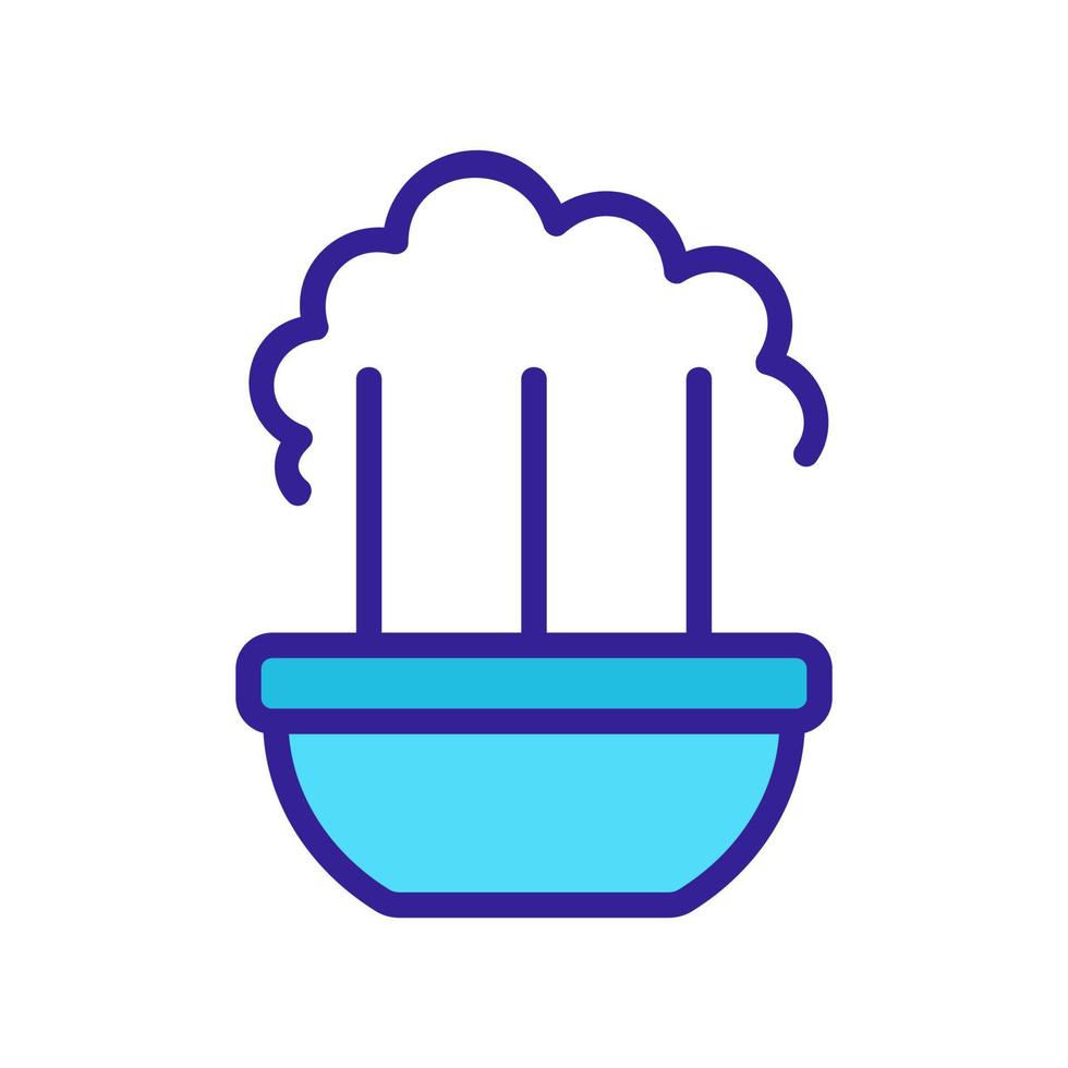 yoga bowl for meditation icon vector outline illustration