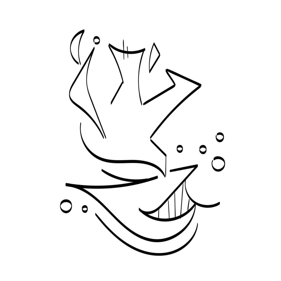 Christian Art. Hand Drawn Religious element. vector