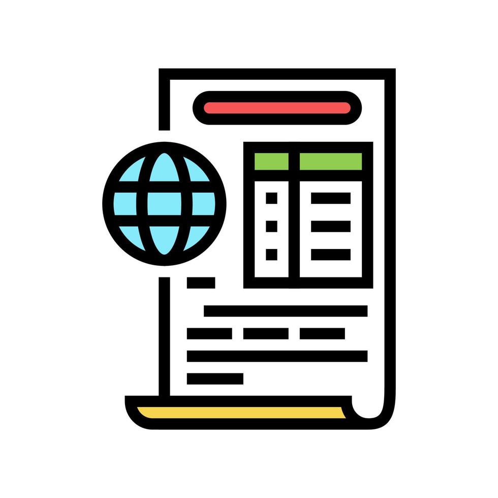 ecological report color icon vector illustration