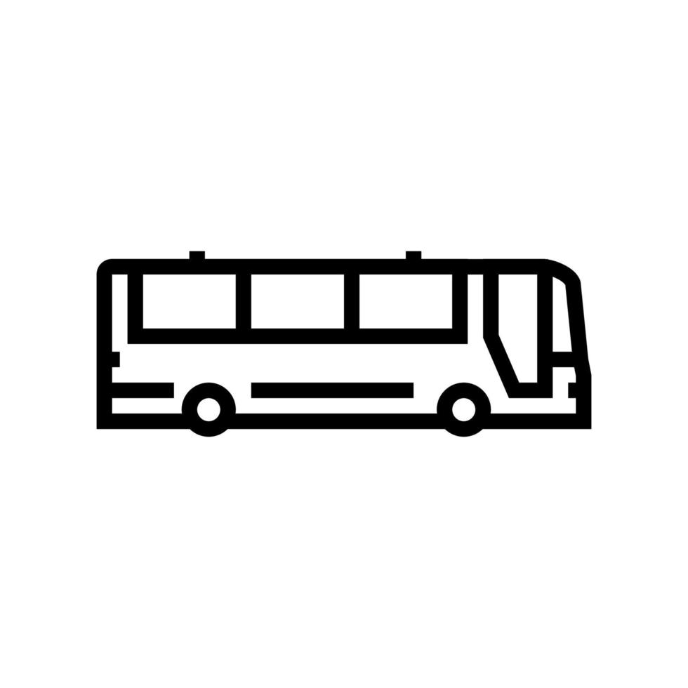 ilustración de vector de icono de línea de transporte de autobús