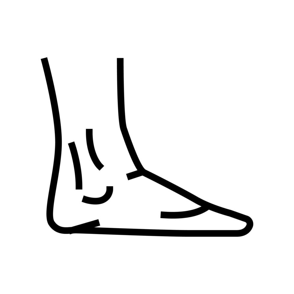 ankle body line icon vector illustration