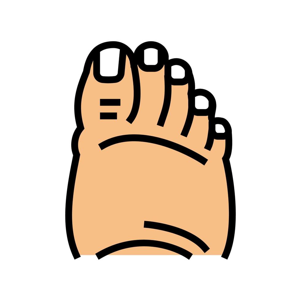 fatty foot edema color icon vector illustration