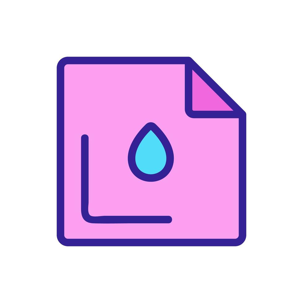 wet square napkin icon vector outline illustration