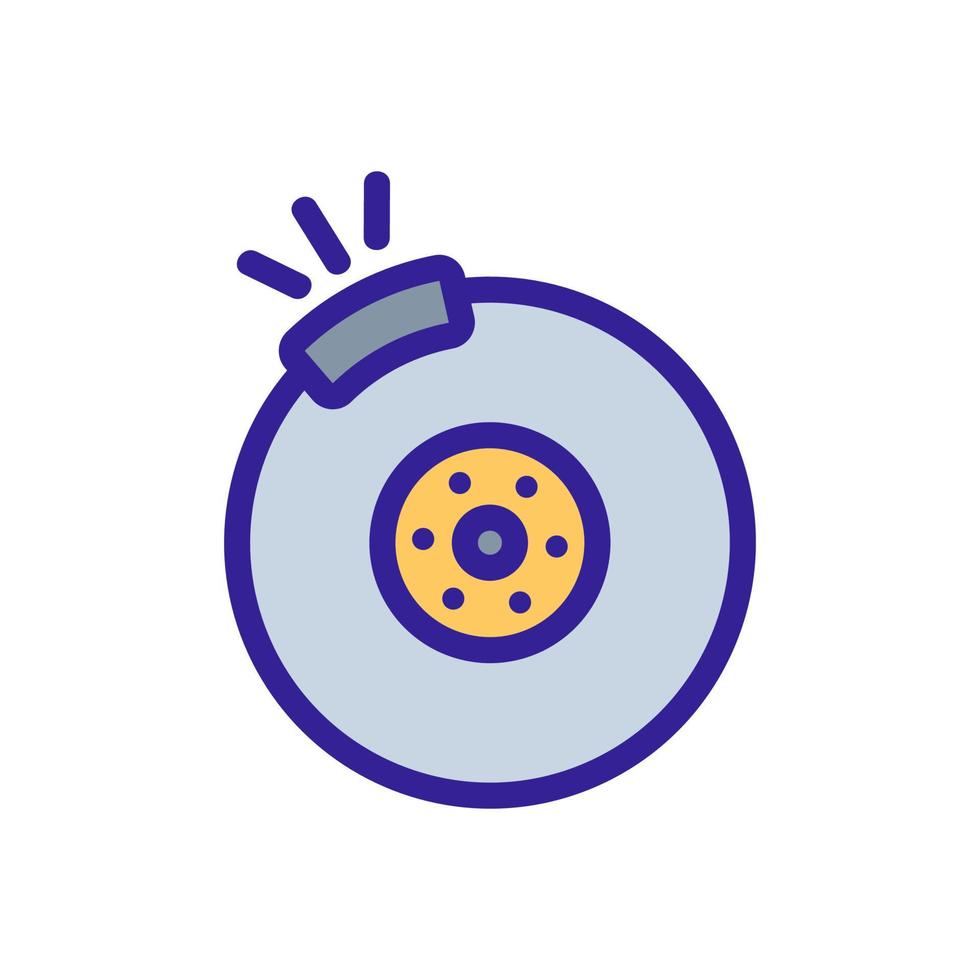 tire icon vector. Isolated contour symbol illustration vector