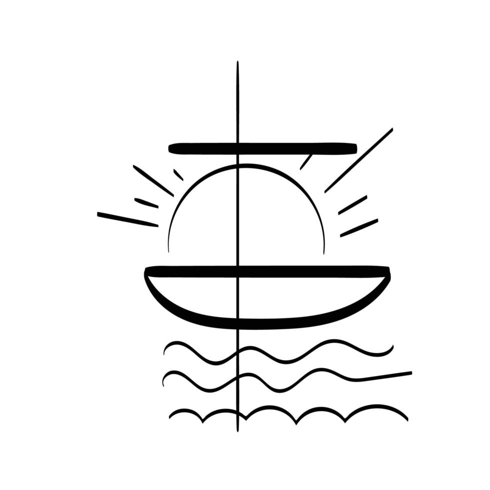 Christian Art. Hand Drawn Religious element. vector