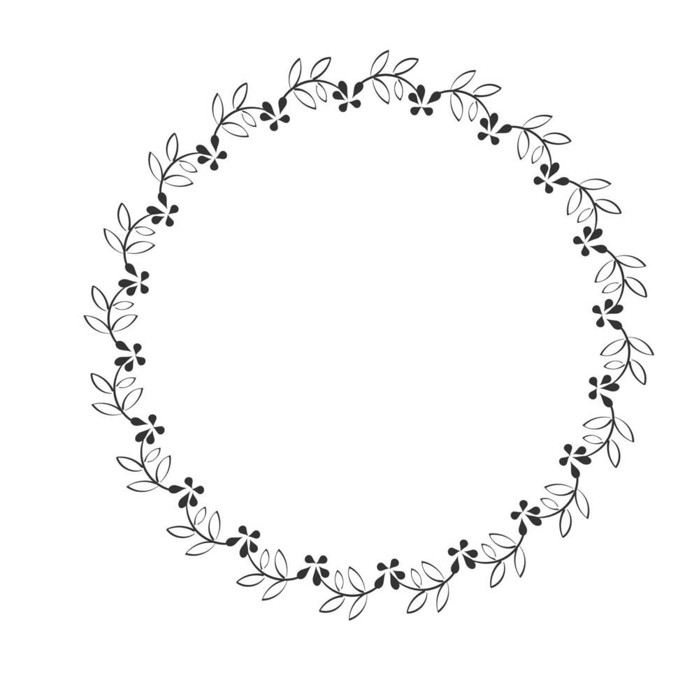 Floral vintage decorative floral frame. vector