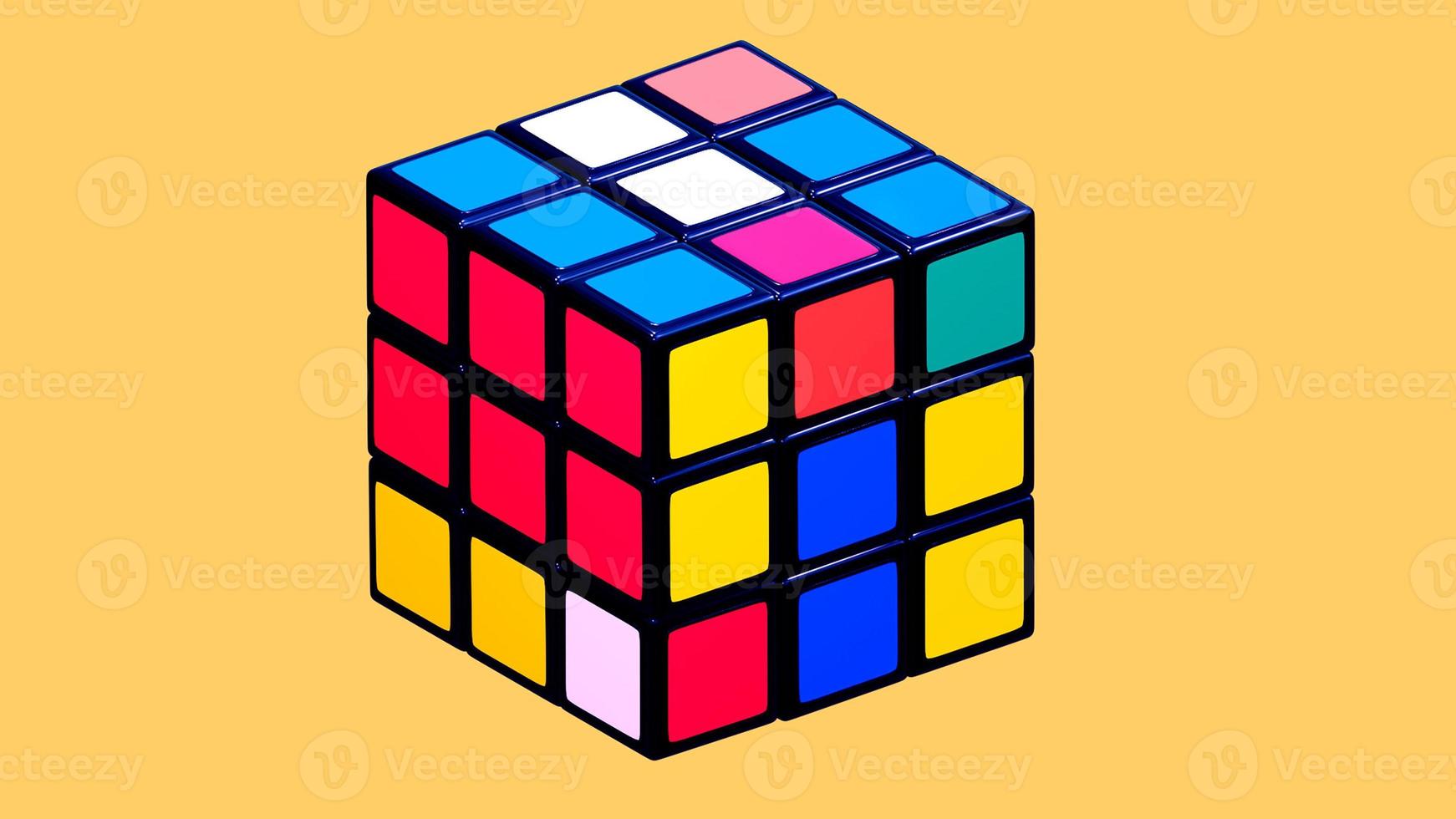 3D Rubik cube isometric photo