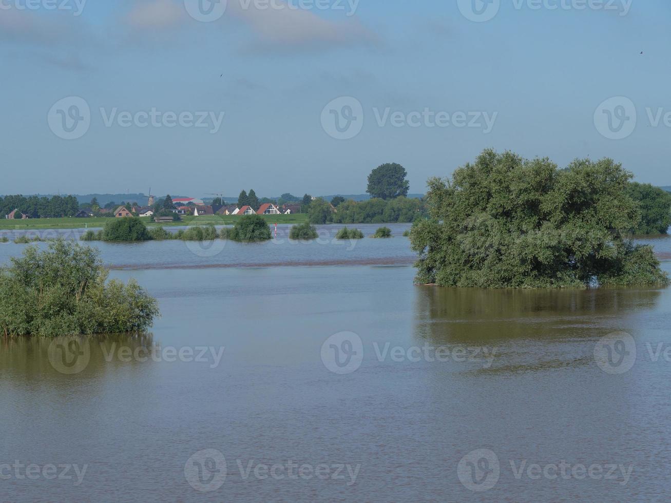 the river rhine near bislich photo