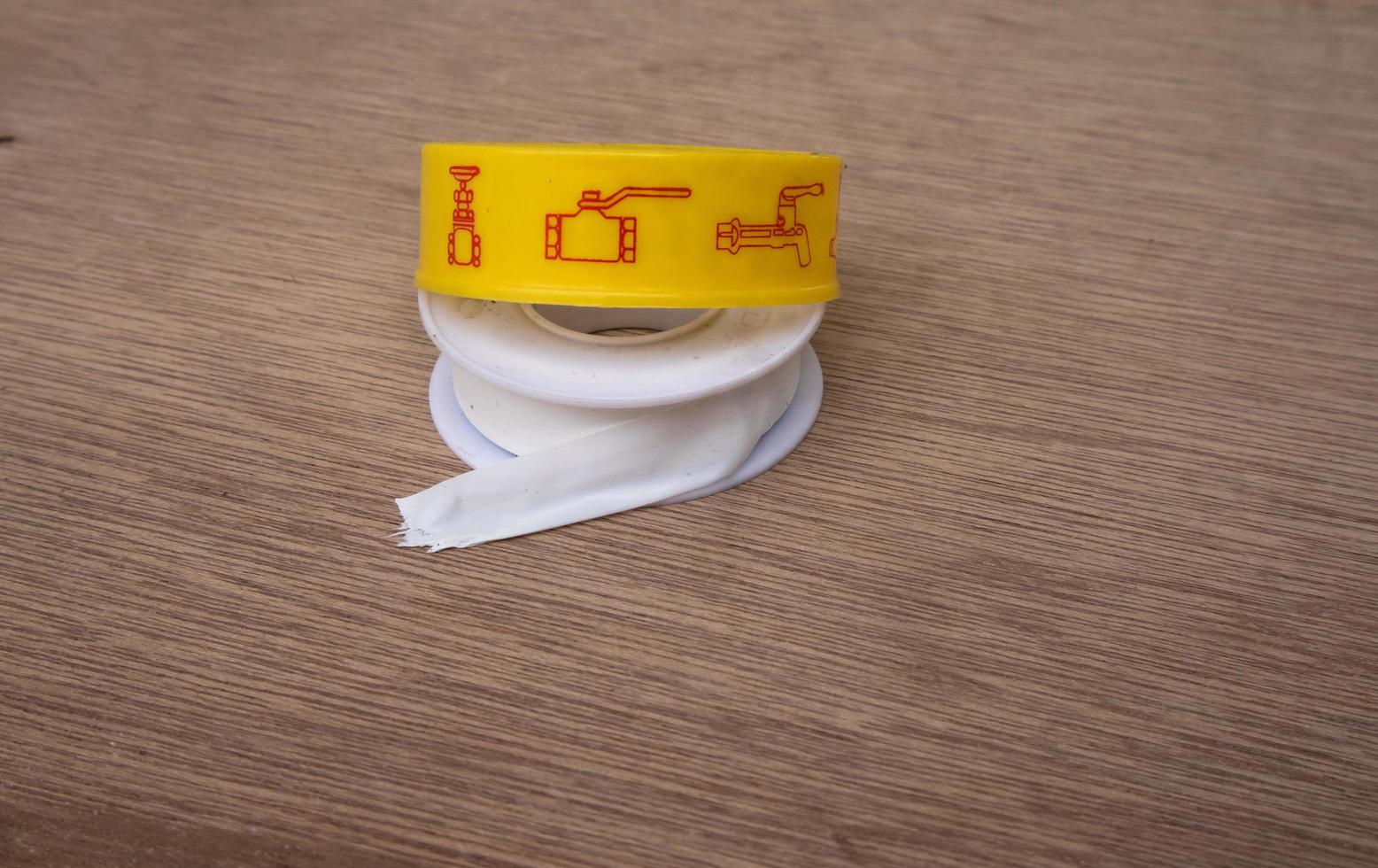 Sidoarjo, Jawa timur, Indonesia, 2022 - close-up photo of pipe tape that has been opened