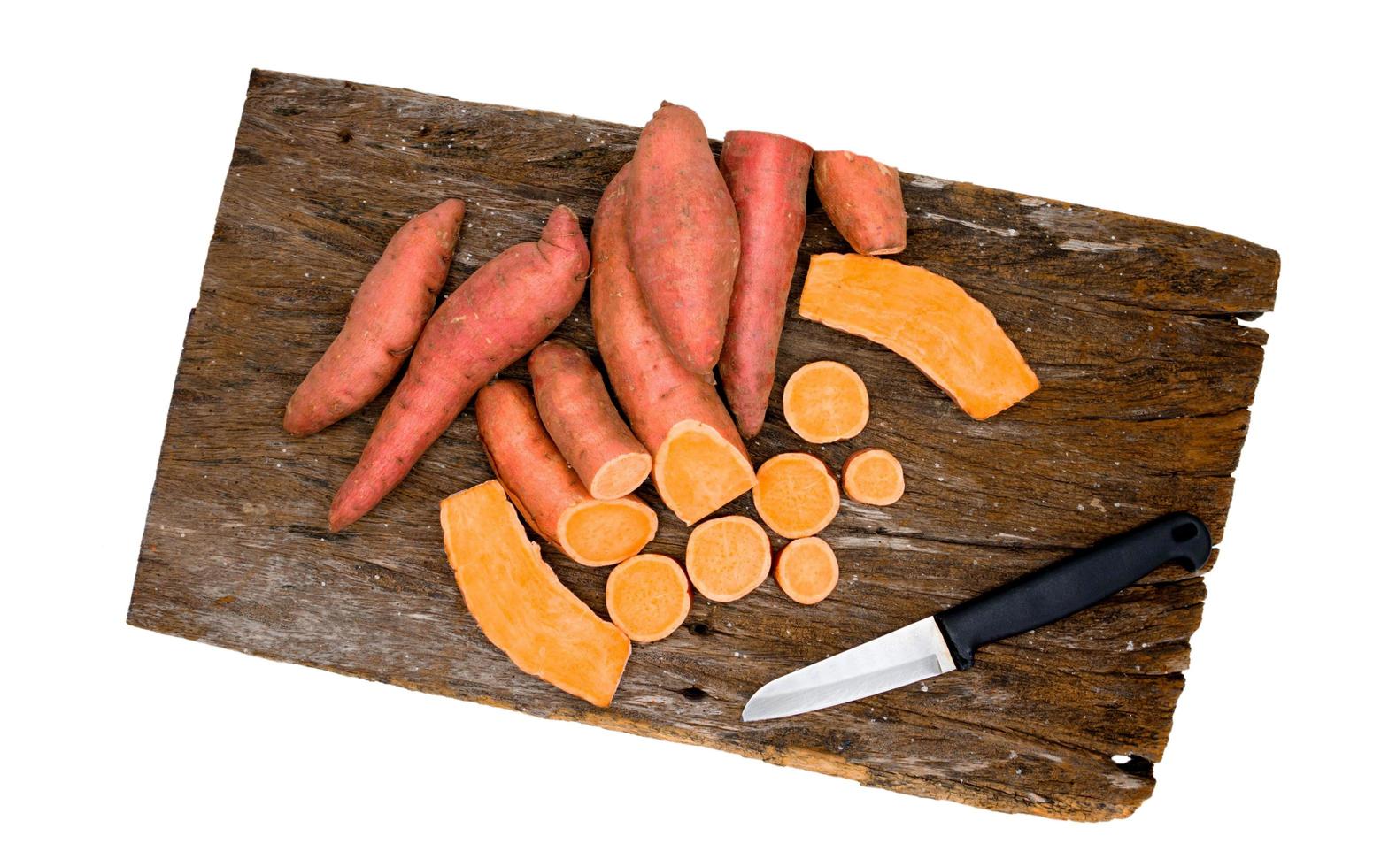 isolated sweet potatoes photo