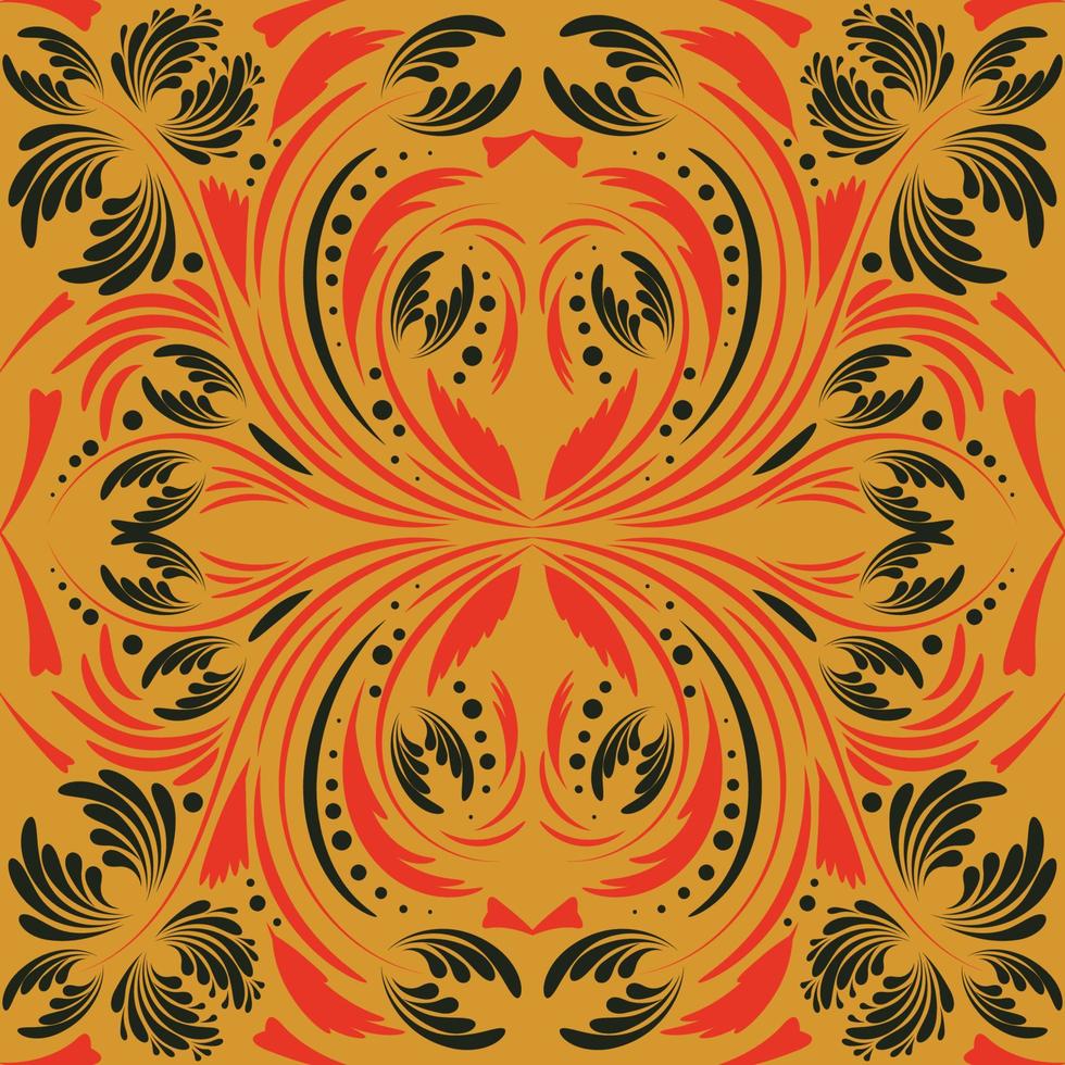 Folk flowers print Floral pattern Ethnic art vector