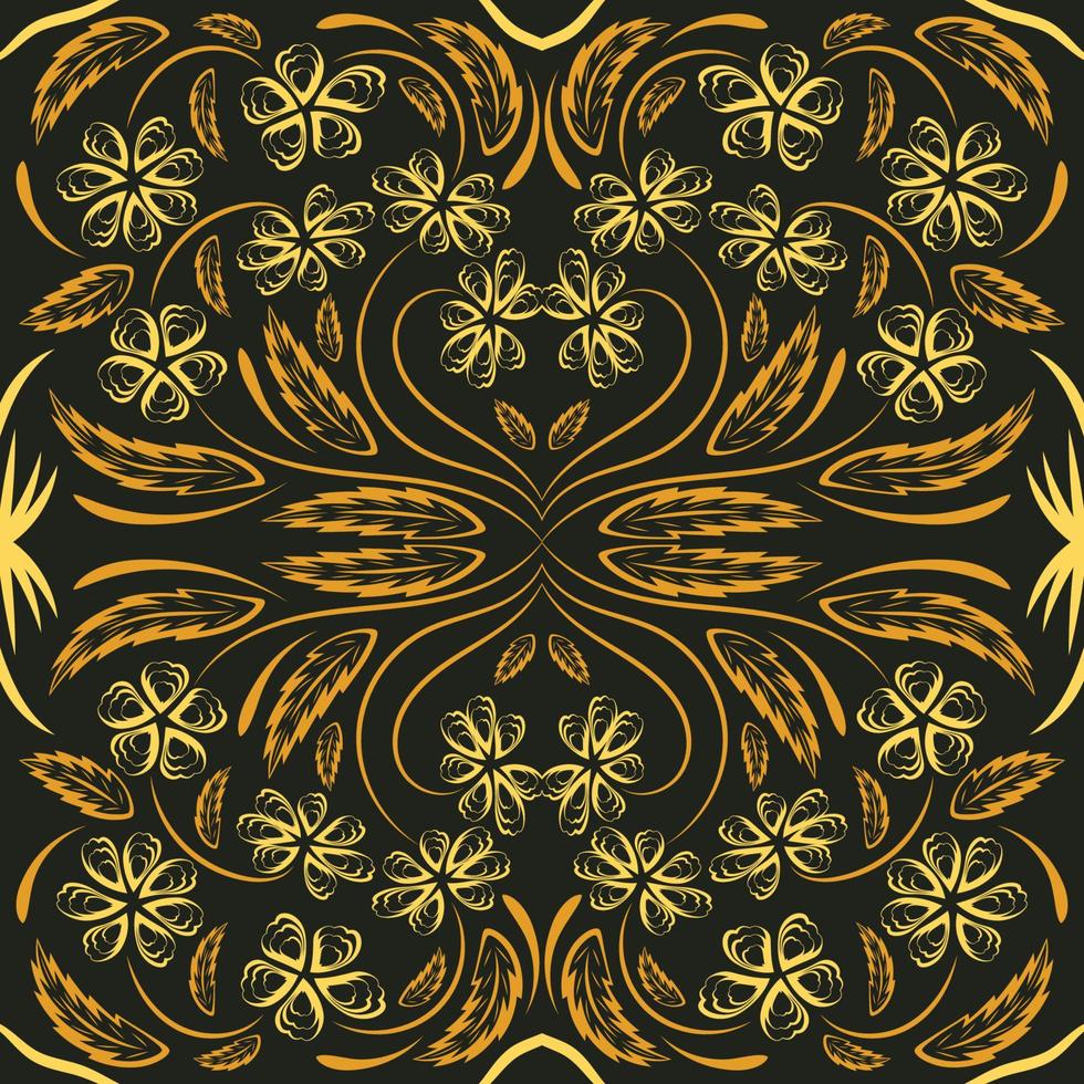 Folk flowers print Floral pattern Ethnic art vector