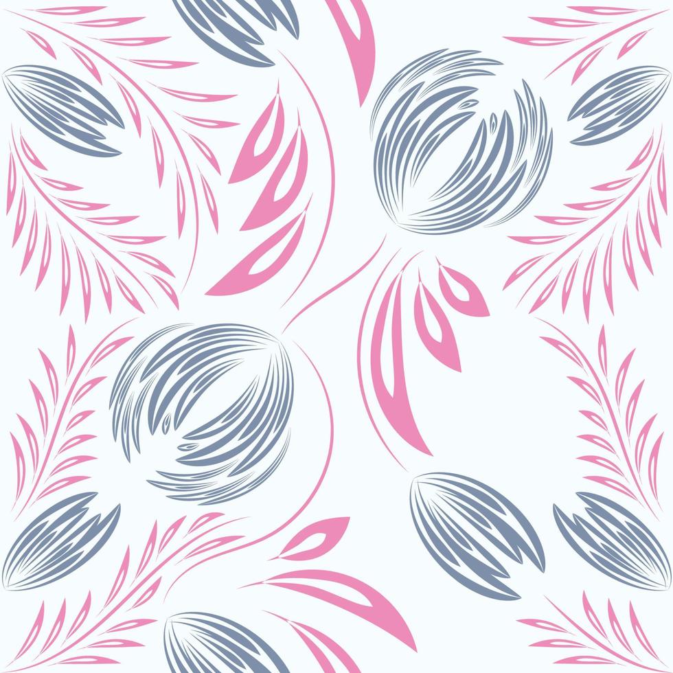Folk flowers print Floral pattern Ethnic art vector