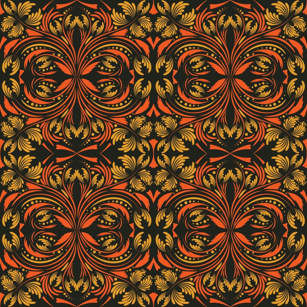 Folk flowers print Floral pattern Ethnic art vector