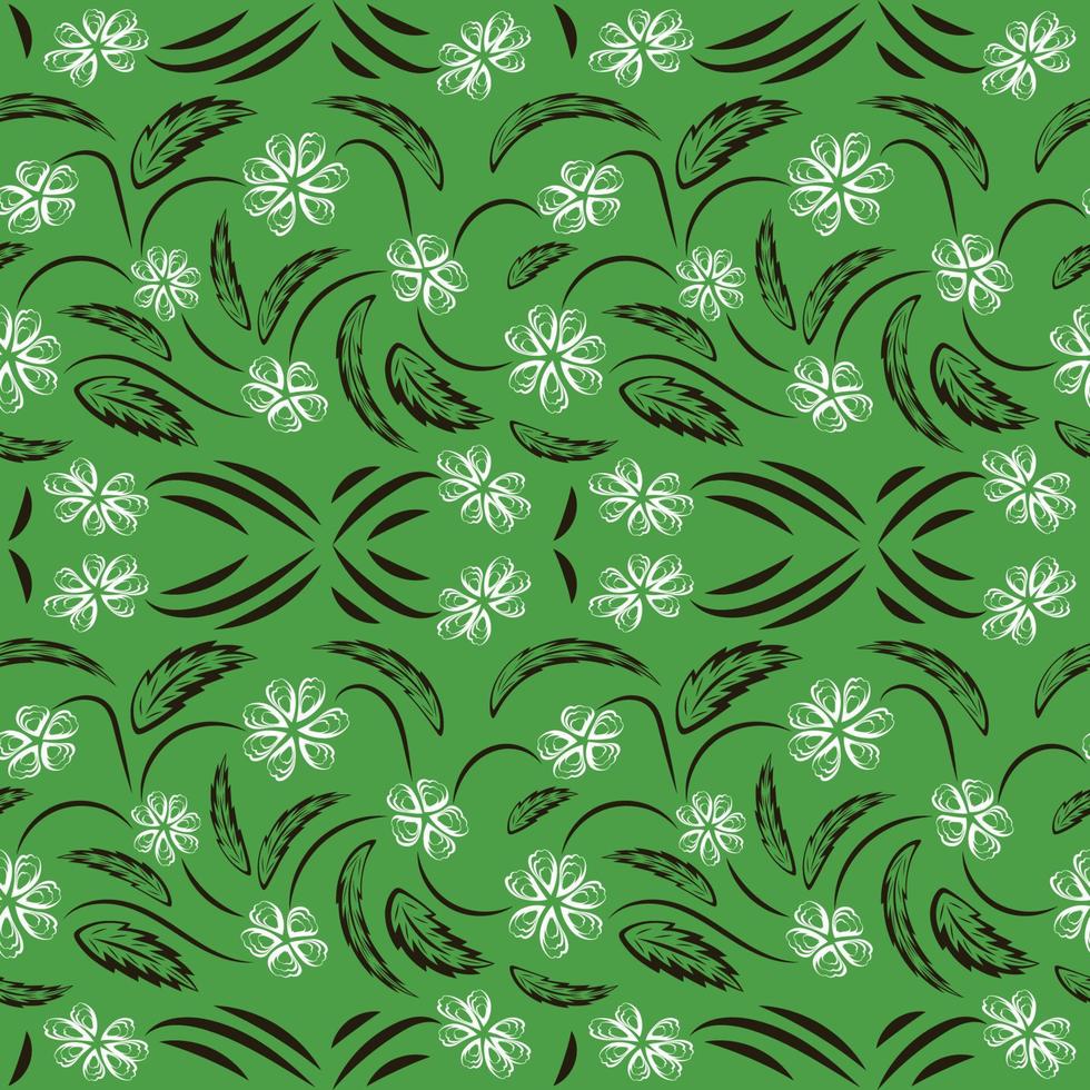 Folk flowers print Floral pattern Ethnic art vector