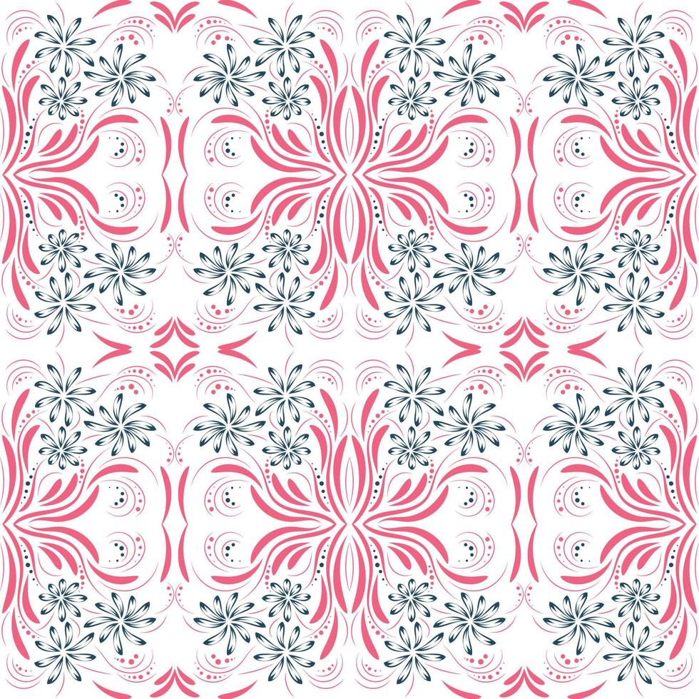 Folk flowers print Floral pattern Ethnic art vector
