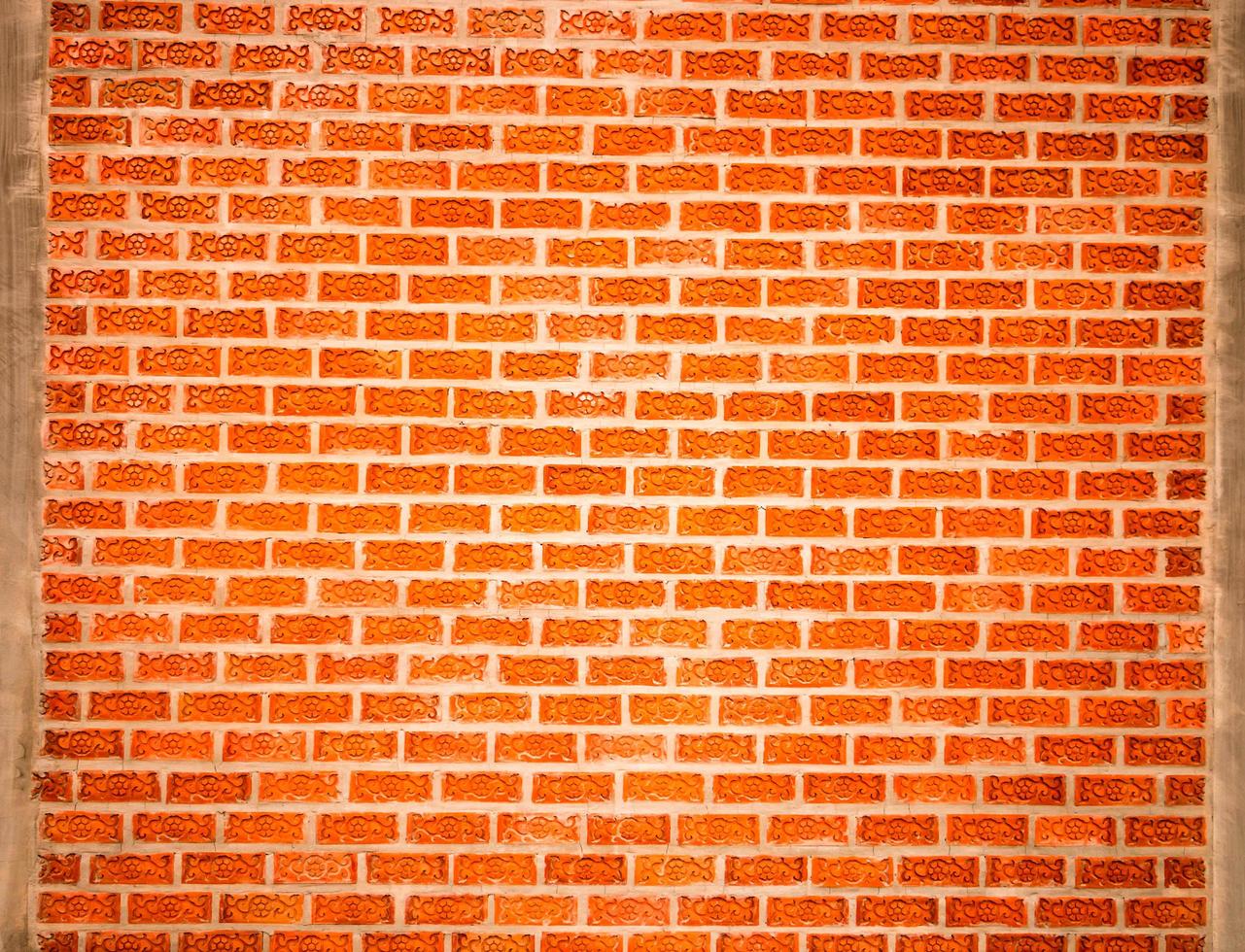 orange brick wall photo