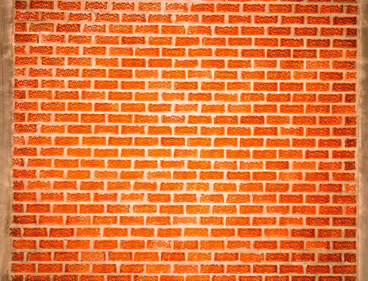 pared de ladrillo naranja foto