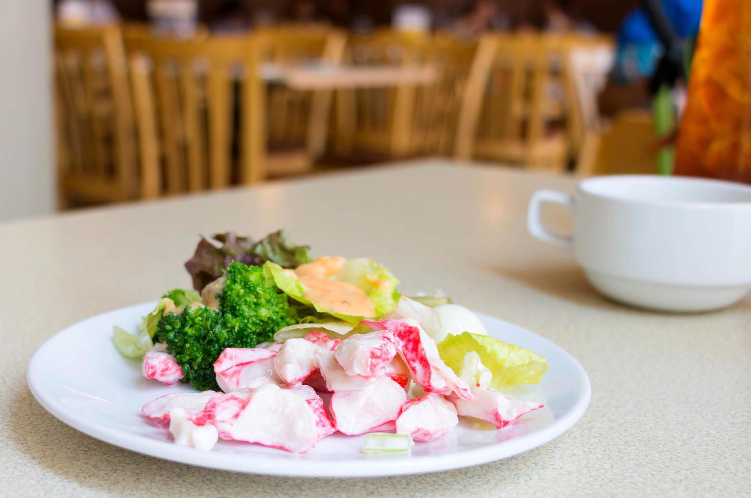 creamy crab stick and salad photo