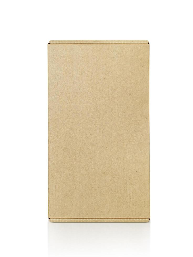 Brown cardboard box on a white background photo