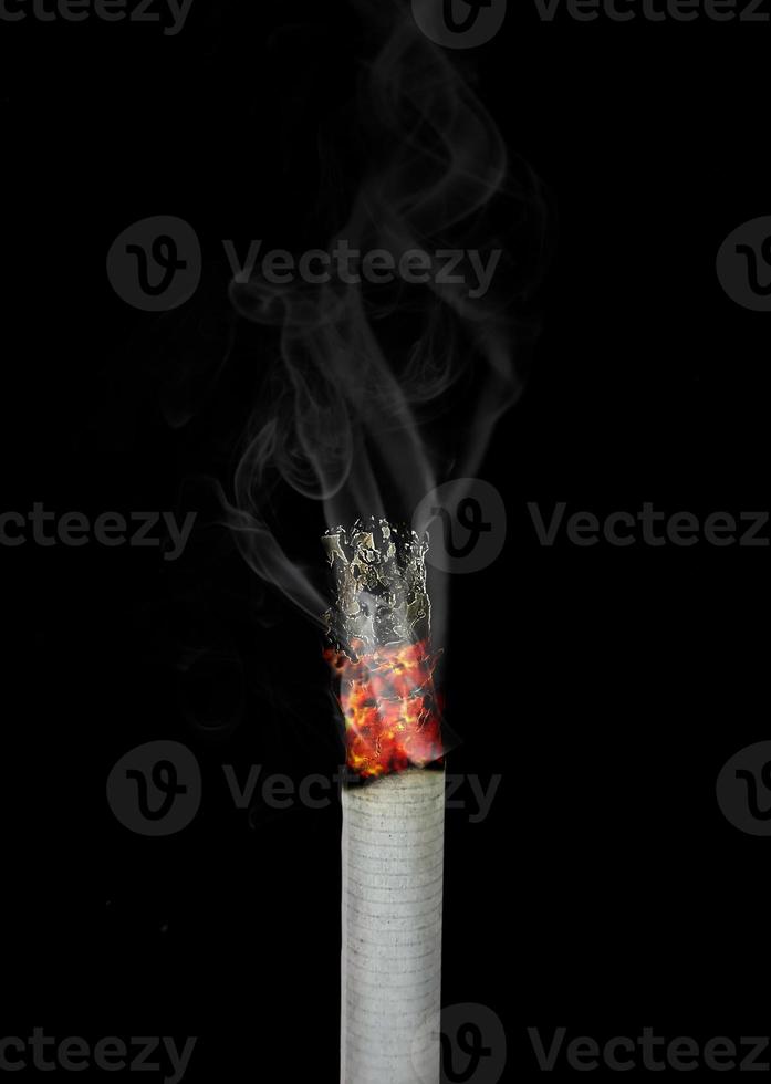 Smoking, death and danger concepts are burning cigarettes. that cause lung cancer and serious health risks photo