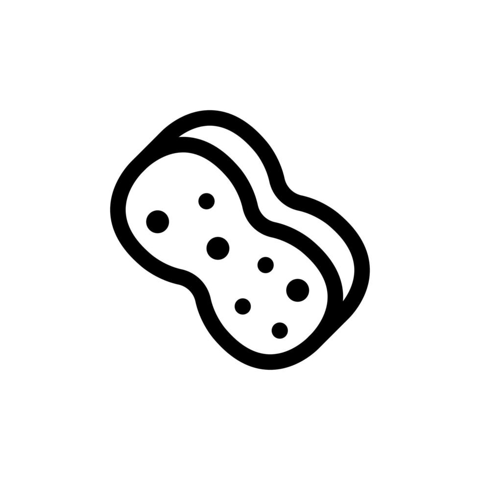 Sponge detergent icon vector. Isolated contour symbol illustration vector